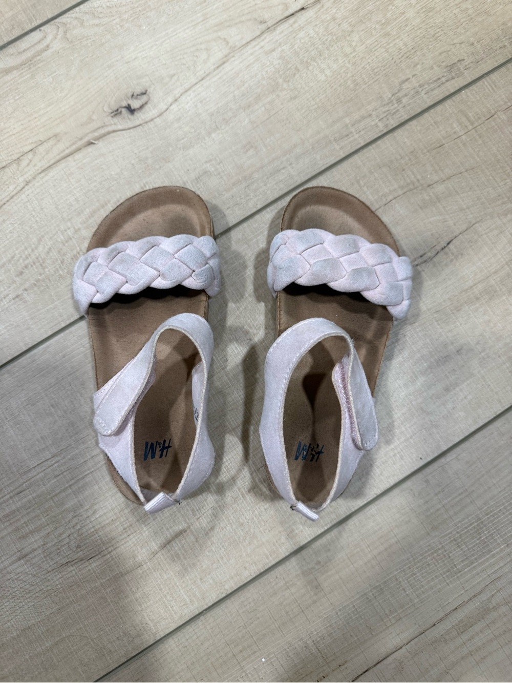H&M Girls Toddler Braided Strap Sandals Pink 9